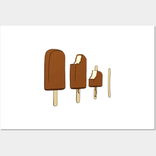 Ice cream, popsicles as pop art Posters and Art